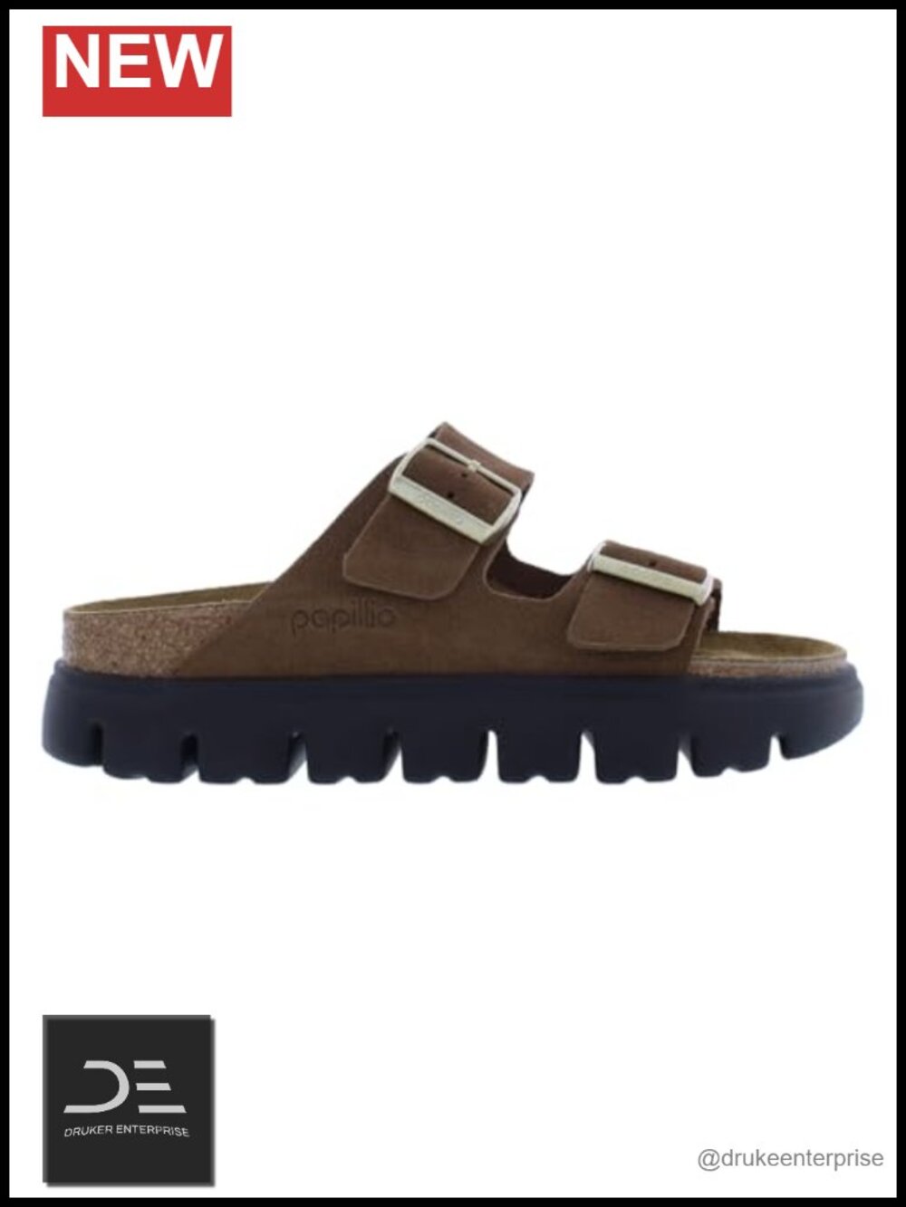 Suede Slide Sandals with Arch Support Platform Heel